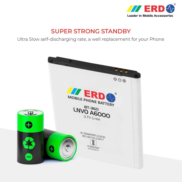 ERD BT-360 LI-ION Mobile Battery Compatible for Lenovo A6000 4