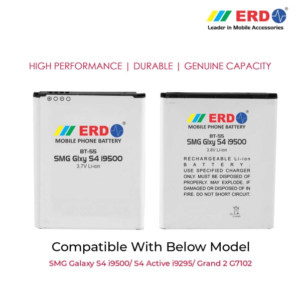 ERD BT-55 LI-ION Mobile Battery Compatible for Samsung i9500 3