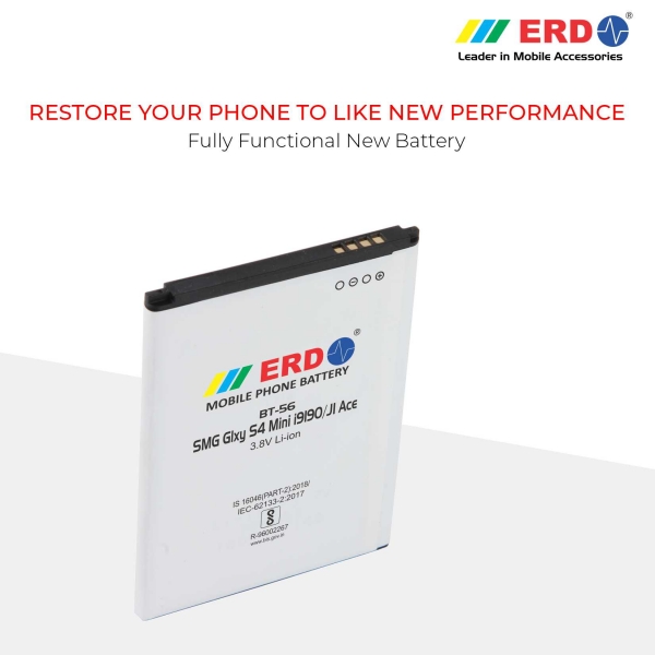 ERD BT-56 LI-ION Mobile Battery Compatible for Samsung S 4 Mini 7