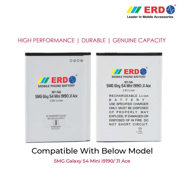 ERD BT-56 LI-ION Mobile Battery Compatible for Samsung S 4 Mini 3