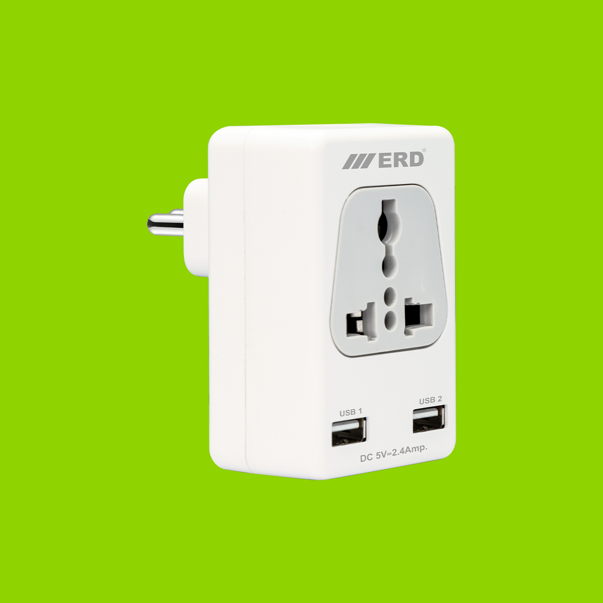ERD EB-12 USB Charger + Power Socket (1.5 Meter Power Cord)